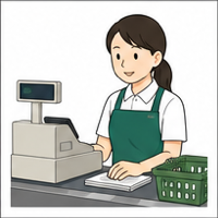 レジ専任店員（単純会計）