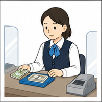 銀行窓口の定型入出金担当