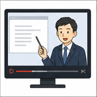 教材中心の講師（一方向配信）